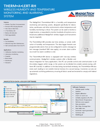 Thumbnail of document Data Sheet - Therm-A-lert Data Logger Wireless Temperature Monitoring and Alarm System